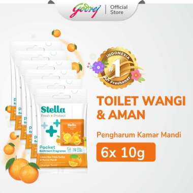 Stella Pocket Bathroom Orange Twist 10 gr - Pengharum Kamar Mandi [6 Pcs]