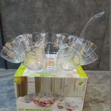 Mangkok es buah set/mangkok cocktail set/mangkok buah /prasmanan es buah set Pake Bubble