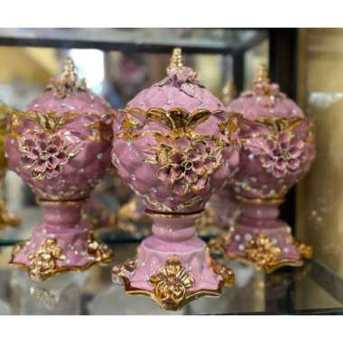 Pajangan nanas jumbo 1 set isi 3/pajangan mewah/pajangan keramik/keramik import/hiasan lemari import