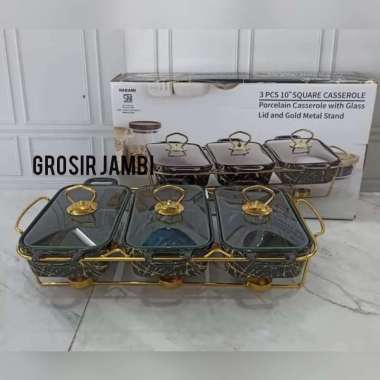 [INSTANT GOJEK GRAB LANGSUNG SAMPE] prasmanan keramik kapal nakami tutup kaca/Prasmanan nakami hitam