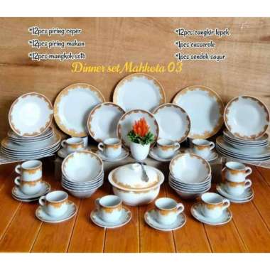 Piring set mahkota mangkok set mahkota gelas set mahkota/dinner set mahkota 03