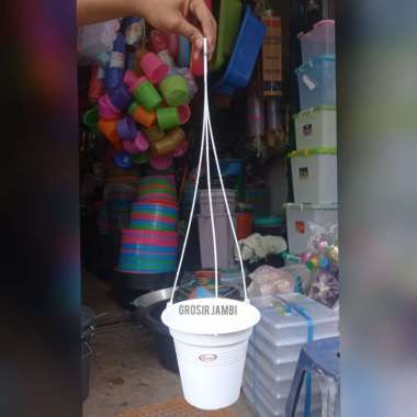 3 pcs pot gantung/pot tanaman/pot/pot putih/pot plastik tanaman