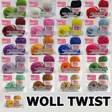 WOL TWIST TEBAL 3 mm WOLL KATALOG TOKO BENANG RAJUT yani_brq WOLL 13