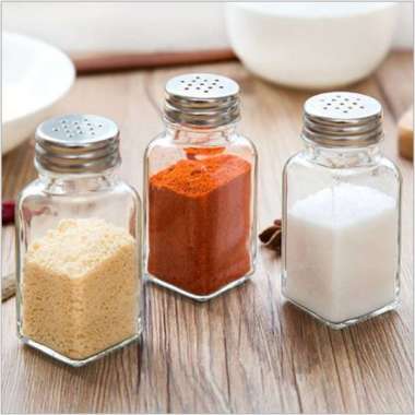 Botol Kaca Untuk Tempat Bumbu Bubuk Dapur / Botol Merica Garam