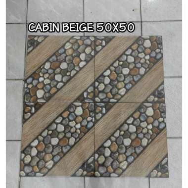 Keramik Mulia 50x50 Cabin Beige - Kasar