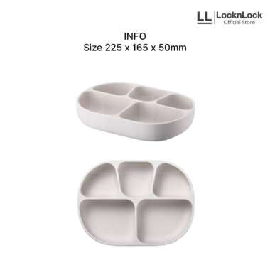 LocknLock Exclusive Kotak Makan MPASI Bayi LittleLuv Silicone Suction Plate - LBB410 Ivory