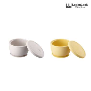 LocknLock Exclusive Mangkuk MPASI Bayi LittleLuv Silicone Suction Bowl - LBB420 Ivory