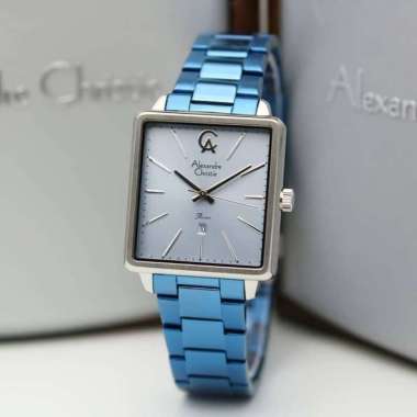 Jam Tangan Wanita Alexandre Christie AC2824 AC 2824 Silver Blue Original Garansi Resmi 1 Tahun
