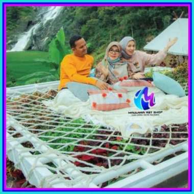 jaring pengaman proyek nilon 10mm / safety net / hammock net 20cm