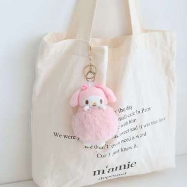 Gantungan Kunci Keychain Cinnamoroll Melody Kuromi Pompompurin Badan Bulat Melody
