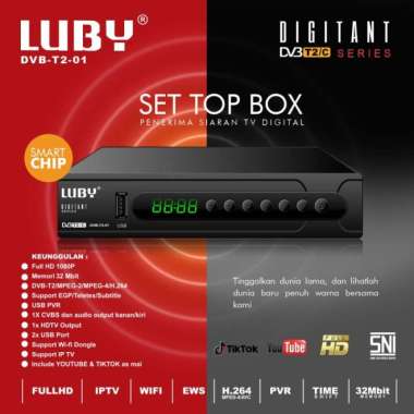 Luby : Set Top Box Luby Dvb - T2 - 01 Receiver Tv Digital Terbaik
