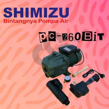Shimizu PC260BITNT PC 260BIT PC 260 BIT Pompa Air jet Pump 250 Watt Non Pressure Tank