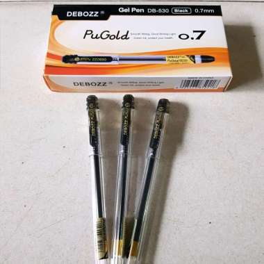 Pena gel Debozz 0.7mm mata jarum DB 530 Hitam