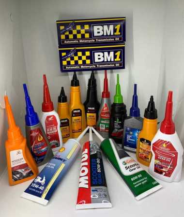 Gabungan Gear Oil Motor Matic , Oli Gardan Motor Matic Varian isi 100ML , 120ML , 140ML & 150ML Shel