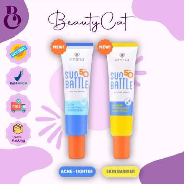EMINA SUN BATTLE SPF 50 | EMINA CICA ACNE FIGHTER SUNSCREEN | EMINA BARRIER HYDRABURST SUNSCREEN bar