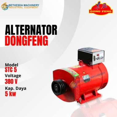 Generator 5000 Watt 3 Phase Alternator Genset Dong Feng Almunium - STC 5 Kw