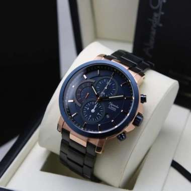 ALEXANDRE CHRISTIE AC 6350 / AC6350 PRIA ROSEGOLD BLUE BLACK ORIGINAL