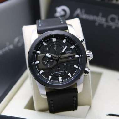 ALEXANDRE CHRISTIE AC 6562 PRIA SILVER BLACK LEATHER BLACK ORIGINAL