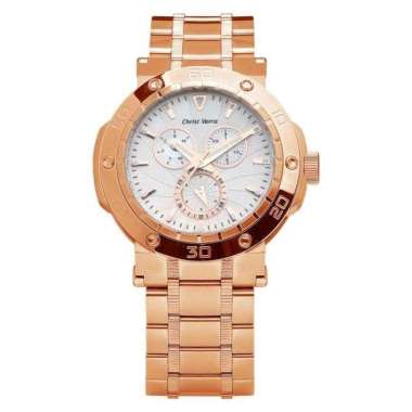 JAM TANGAN CHRIST VERRA CV 52283G-15 PRIA ROSEGOLD WHITE ORIGINAL