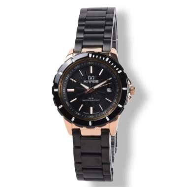JAM TANGAN WANITA MIRAGE 8549 ROSEGOLD BLACK ORIGINAL