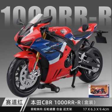 HONDA CBR 1000RR-R FIREBLADE APRILIA RSW4RR1000 Miniatur Skala 1: 12 HONDA RED BLUE