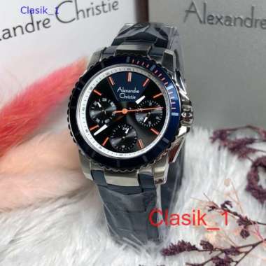 Original 100%!! Alexandre Christie Wanita AC 6455 / AC6455 Blue Silver Garansi Resmi 1 tahun