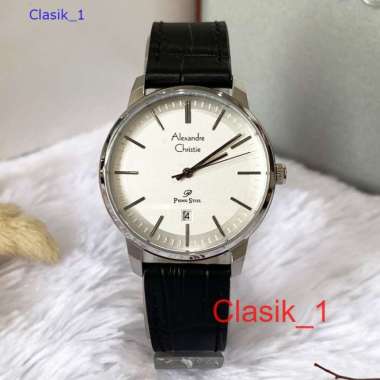 Original 100%!! Alexandre Christie Wanita AC 1030 AC1030 Kulit Silver Black garansi Resmi 1 Tahun