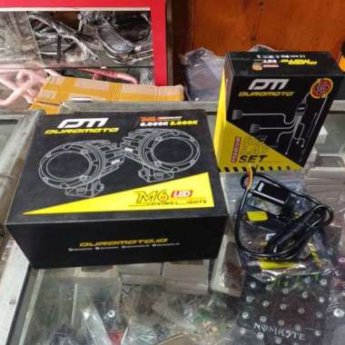 lampu tembak lampu besar motor Duromoto M6 Original M6 + RELAY + SAKLAR