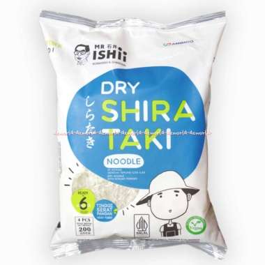 Mr Ishii Dry Shirataki Noodle 4pcs Mi Putih Kering Tepung Iles 200gr