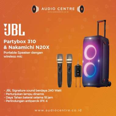 Terlaris Jbl Partybox 310 Portable Speaker Sale PB310 + N20 Mic