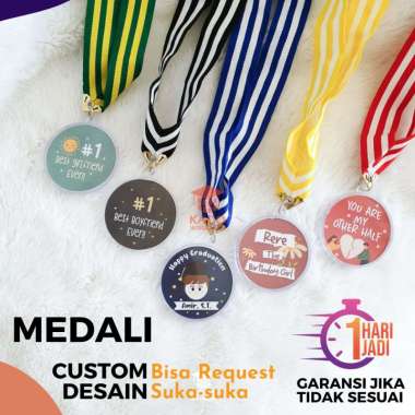 Medali Custom Unik Kado Wisuda, Hadiah Samir Kalung Wisuda Best Friend