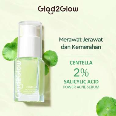 GLAD2GLOW CENTELLA 2%SALICYLIC ACID ACNE SERUM 17 ML GLAD TO GLOW SERUM WAJAH UNTUK JERAWAT