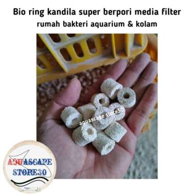 Bio ring kandila berpori media filter aquarium / bioring media filter