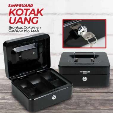 Kotak Uang Brankas Dokumen Cashbox Key Lock 200A Brankas Bekas Uang Anti Kotak Besi Fingerprint Keci
