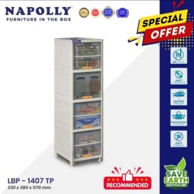Locker Box Plas Tower Napolly Laci Susun 3 4 5 Tingkat Transparan - 5 Susun 4 Susun