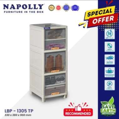 Locker Box Plas Tower Napolly Laci Susun 3 4 5 Tingkat Transparan - 5 Susun 3 Susun