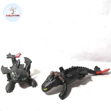 Naga Hitam Black Toothless How To Train Your Dragon Httyd Wyvern Toys