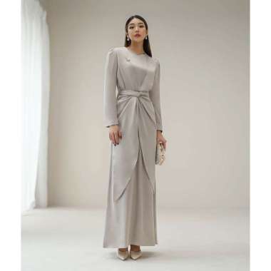 Yasmin Dress Silk | Clara Dress Satin Gamis Kaftan Kondangan Lamaran Bridesmaid Pesta Elegan Modern 