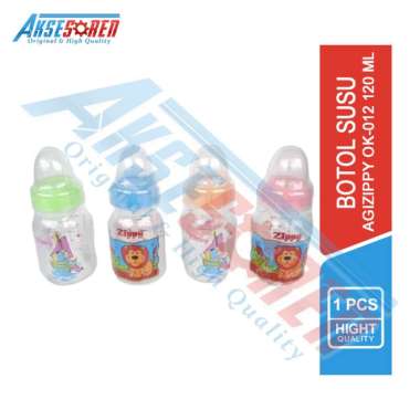 Aksesoren Botol Susu Motif Agizippy / Milk Bottle / Tempat Susu Anti Sedak / Silicone Nipple 120 Ml