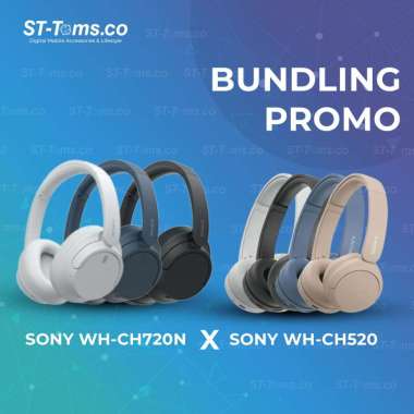 Sony Bundling WH-CH720N & WH-CH520 Bluetooth Headphone wh-ch520 Biru WH-CH720N White