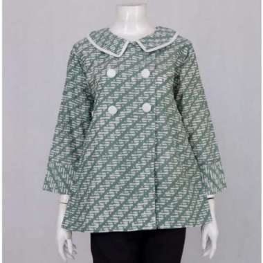 Blus Nayaka Batik Klithik - Atasan Baju Kerja Busui Friendly | Langitjua Collection XXL sage