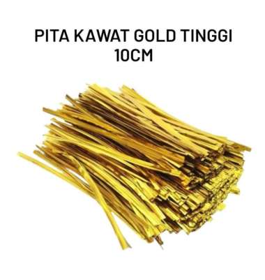 PITA KAWAT GOLD T10CM,COCOK U/MENGIKAT SOUVENIR,PLASTIK SNACK DL