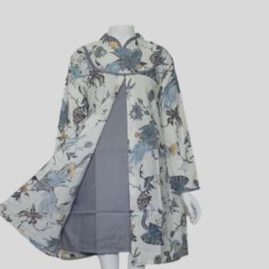 LANGITJUA BATIK SOLO - Glenca 02| Tunik Batik Model Pias XXL putih