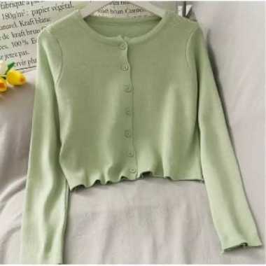 Angel Crop Bailey Cardy/CARDIGAN rajut ala korea murah L AVOCADO