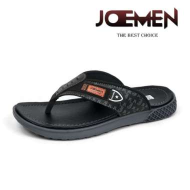 SANDAL JEPIT PRIA KULIT JOEMEN S 98 NEW SANDAL CASUAL PRIA 41 Hitam