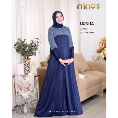 QONITA DRESS By Ninos Desgin Navy