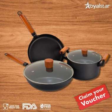 Royalstar Panci Wajan Teflon Set WAJAN TANPA KACA