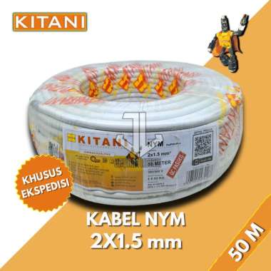 KITANI KABEL NYM 2X1,5MM 50 METER/ROLL KHUSUS EKSPEDISI