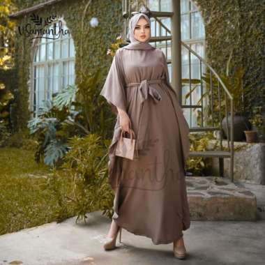 Gamis / Dress Kalong Crinkle Airflow Madina Mocca
