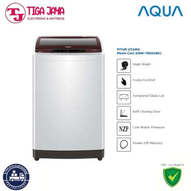 AQUA AQW-78DD MESIN CUCI TOP LOADING 1 TABUNG AQUA 7 KG AQW 78DD